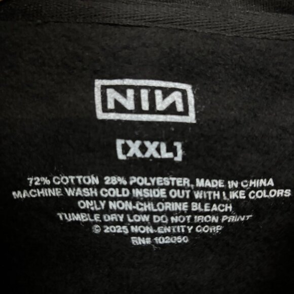 Nine Inch Nails Peel It Back Tour Rock Band Oversized Hoodie Size XXL - Picture 4 of 4